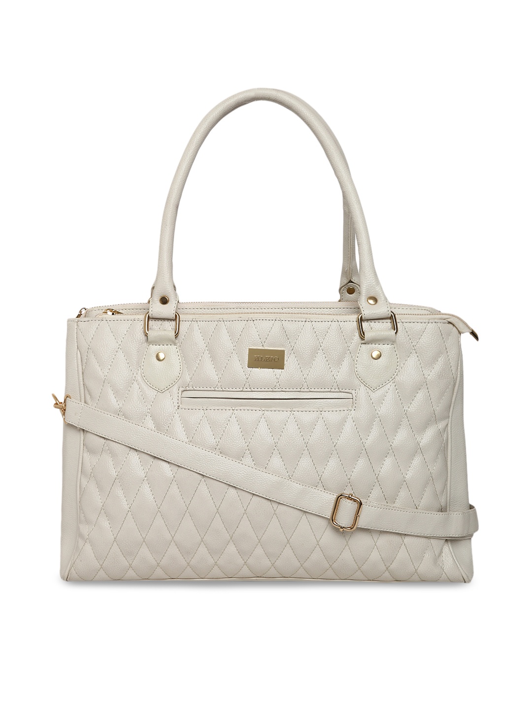 

KLEIO Quilted Handheld Laptop Bag, White