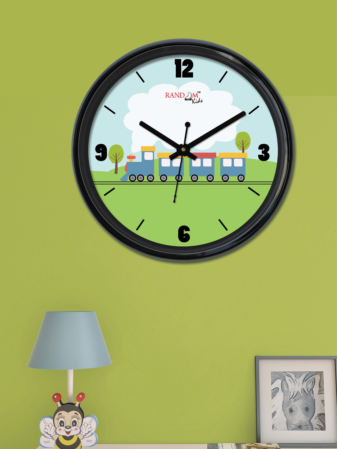 

RANDOM Black Round Printed Analogue Wall Clock