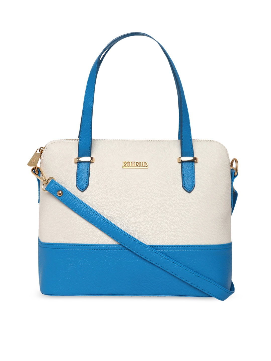 

KLEIO Color-Blocked Structured Handbag, Turquoise blue