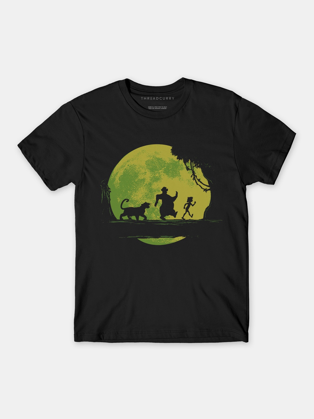 

THREADCURRY Boys Black Comic Print Tshirt