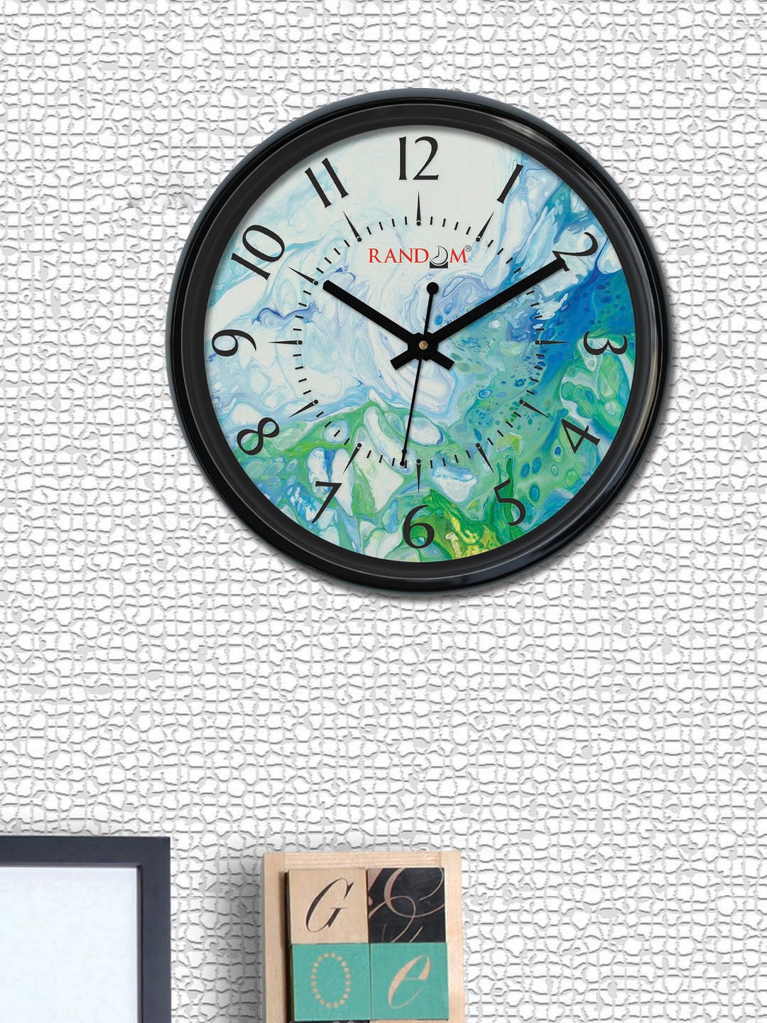 

RANDOM Sea Green Round Printed Analogue Wall Clock (30cm X 30cm X 2cm)