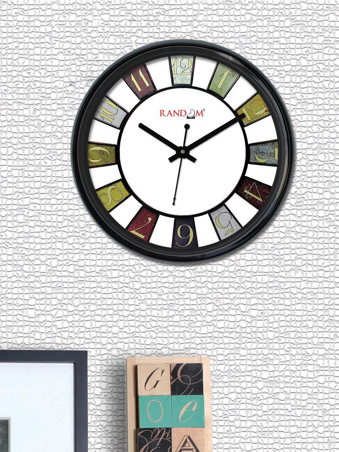 

RANDOM Multicoloured Round Printed 30 cm Analogue Wall Clock, Multi