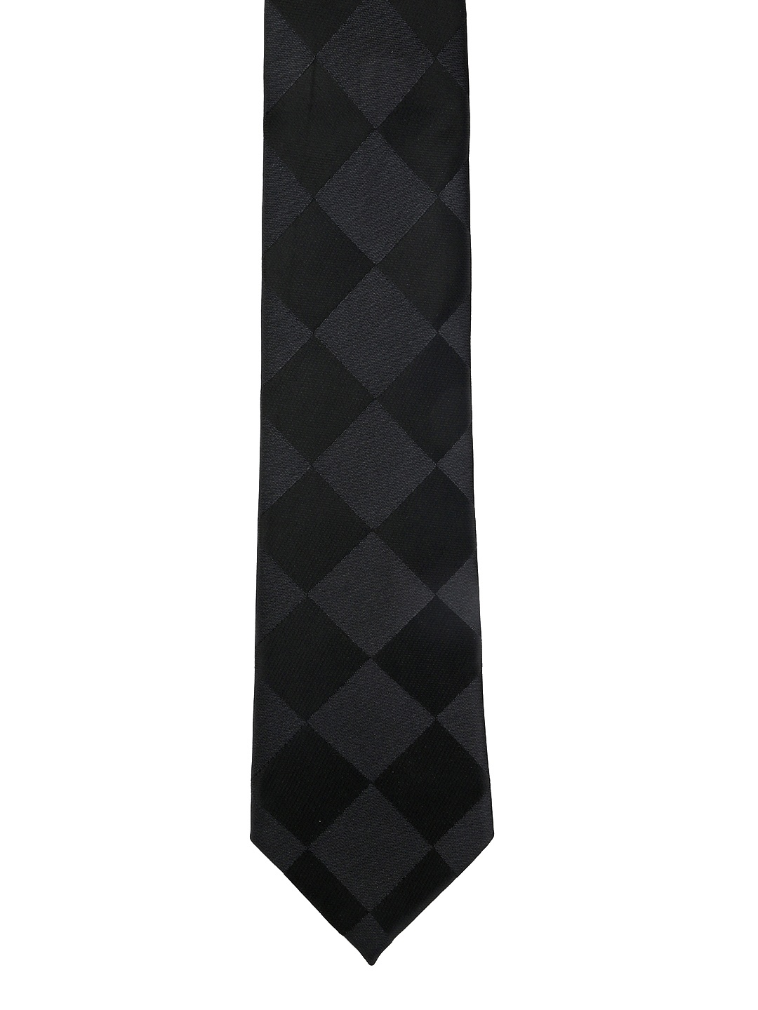 

Calvadoss Black & Grey Checked Broad Tie