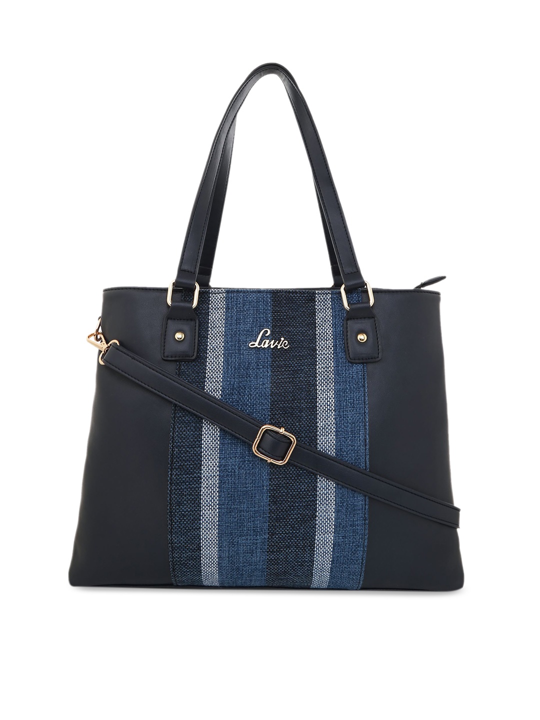 

Lavie Women Blue Striped Shoulder Bag
