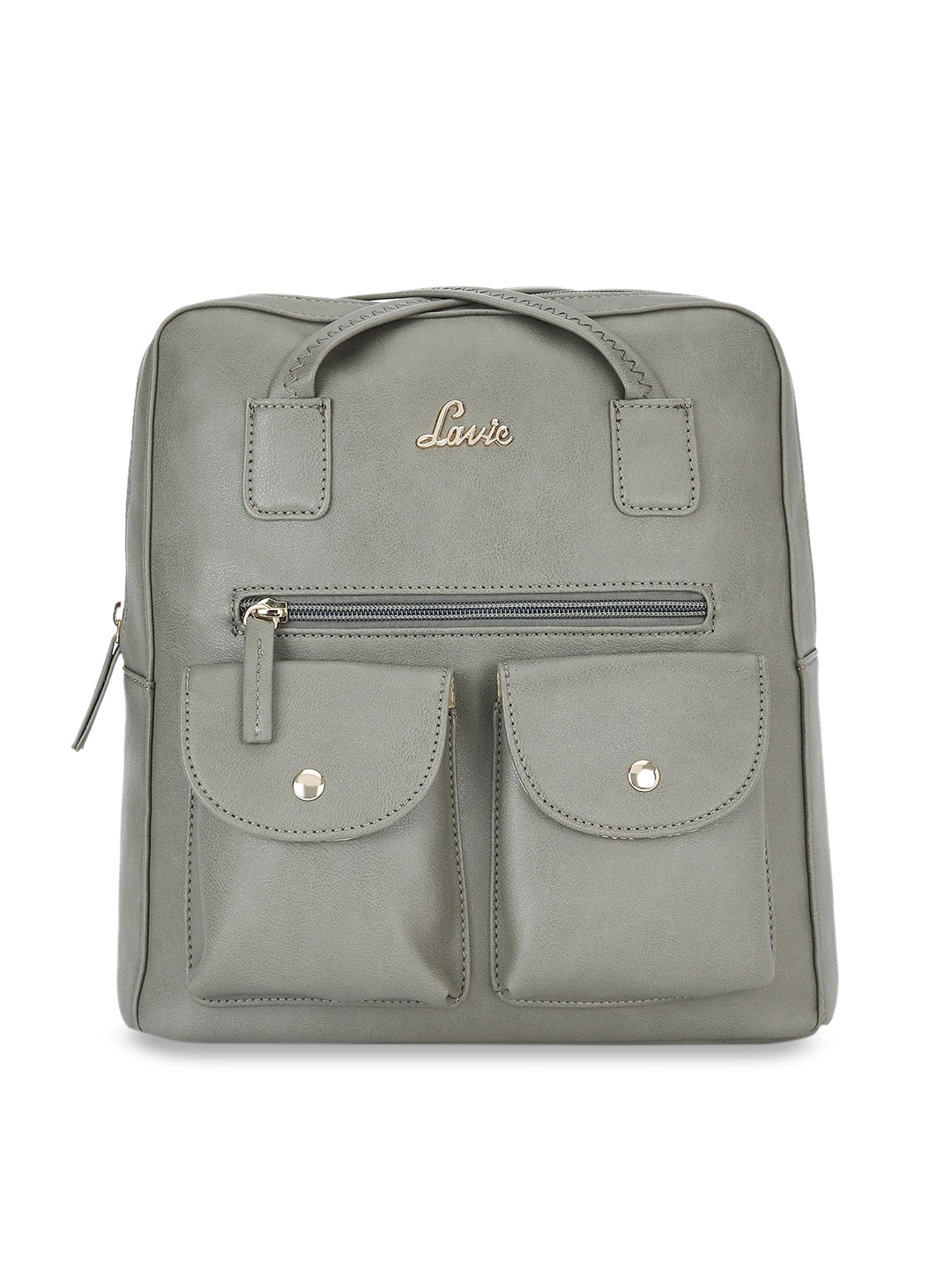 

Lavie Women Grey Solid Backpack