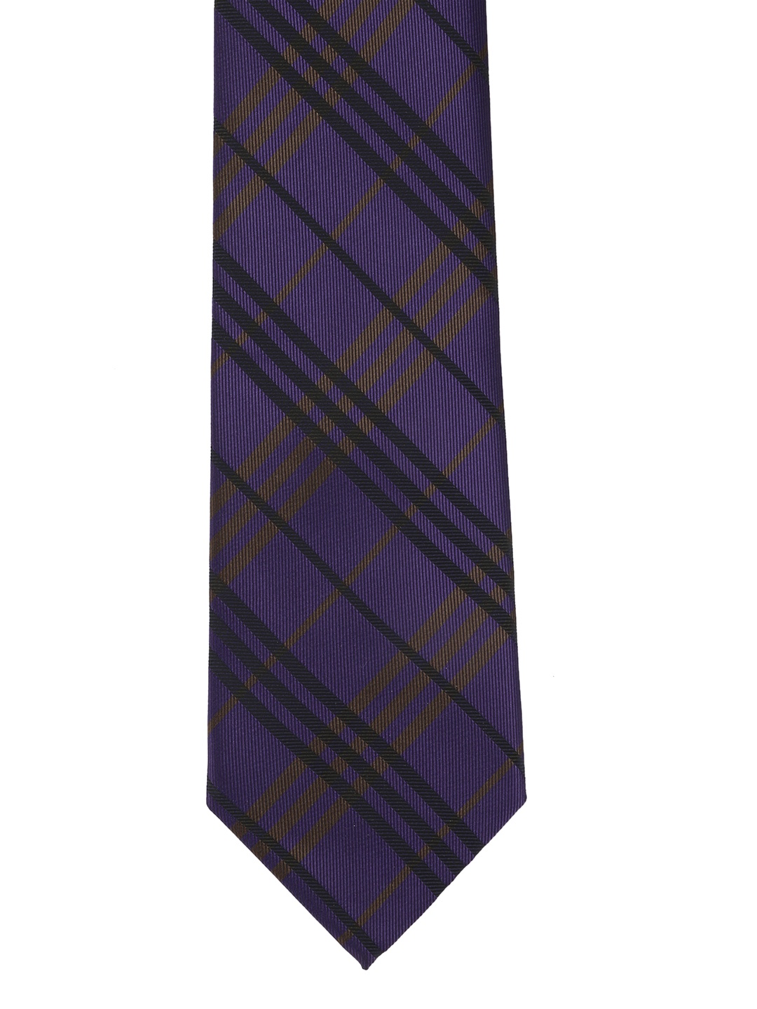 

Calvadoss Purple Checked Broad Tie