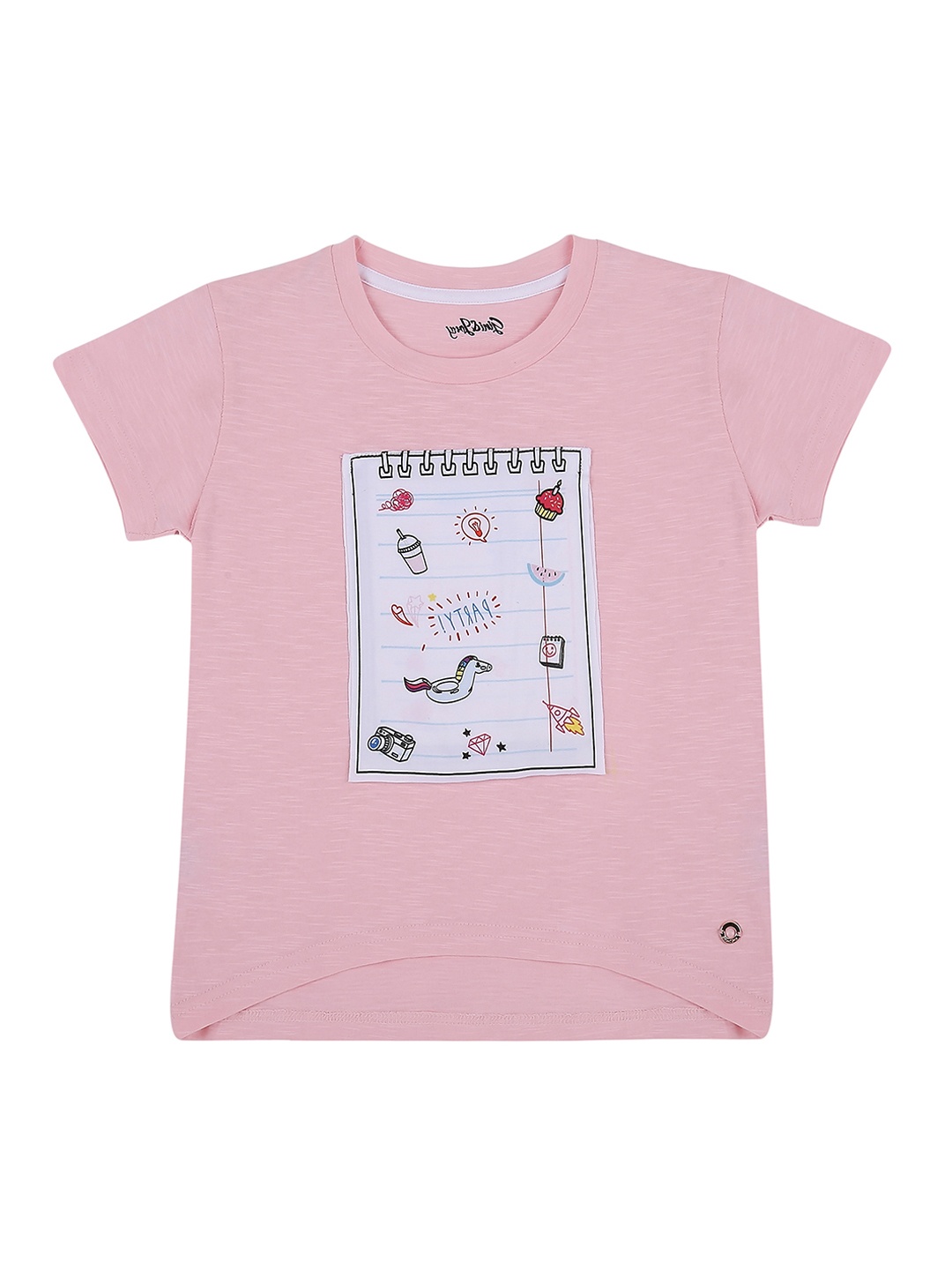 

Gini and Jony Girls Pink Printed Top