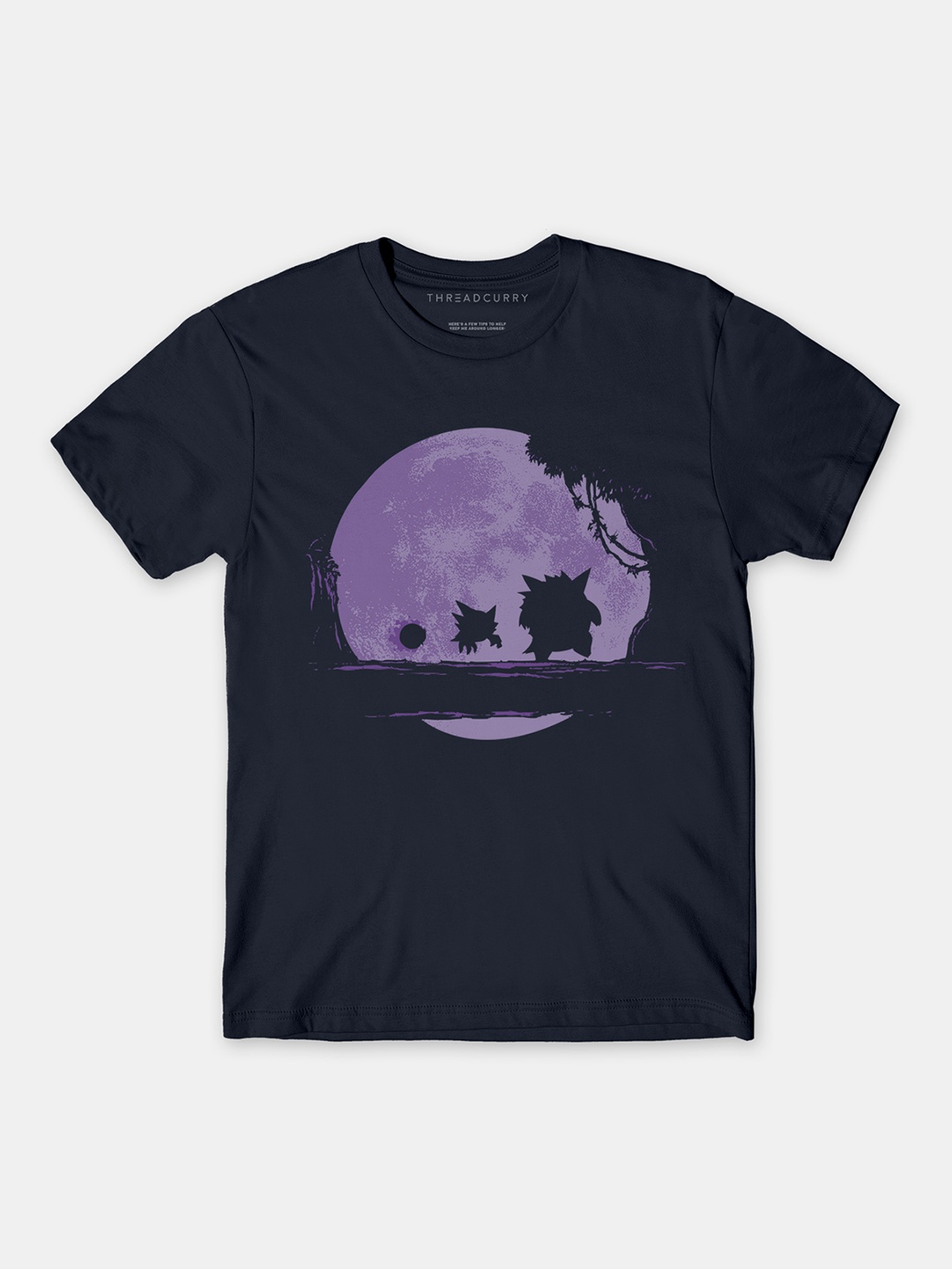 

THREADCURRY Boys Navy Blue Nightout Printed Round Neck T-shirt