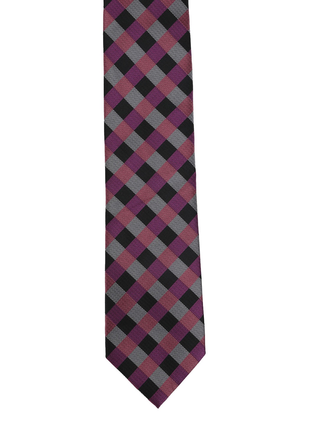 

Calvadoss Black & Grey Checked Broad Tie