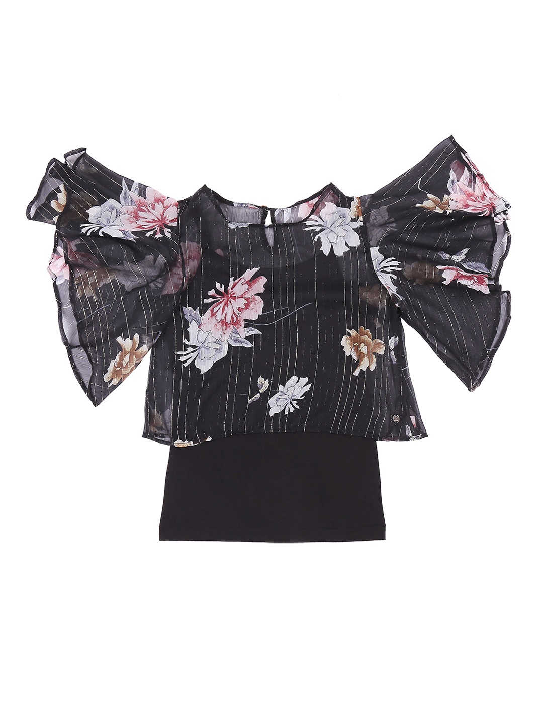 

Gini and Jony Girls Black Printed Top