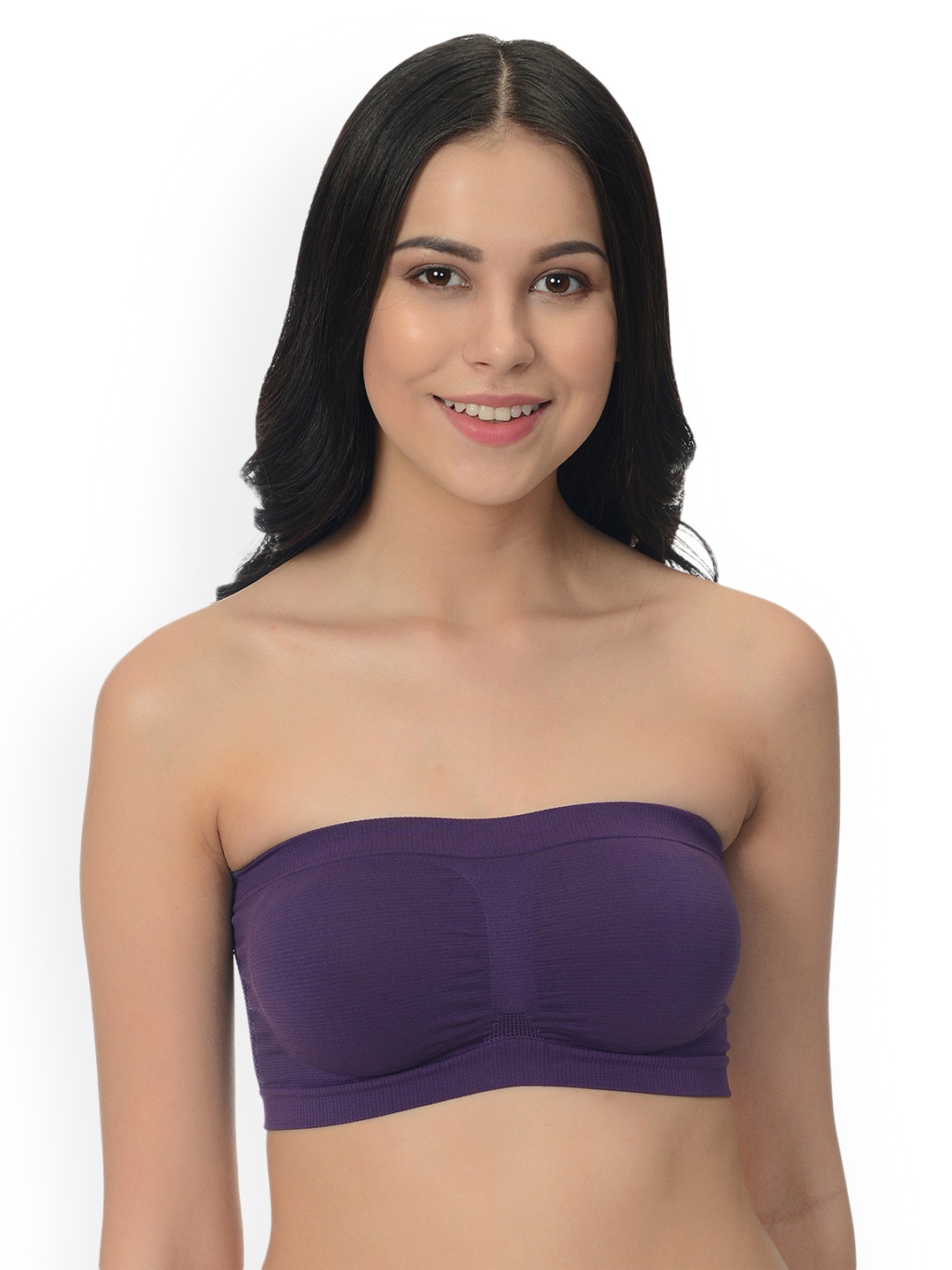 

mod & shy Purple Solid Non-Wired Non Padded Bandeau Bra MS46