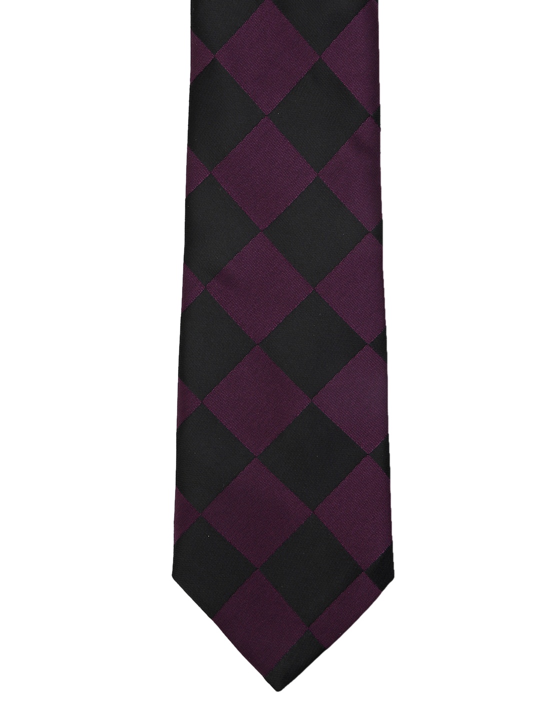 

Calvadoss Purple & Black Checked Broad Tie