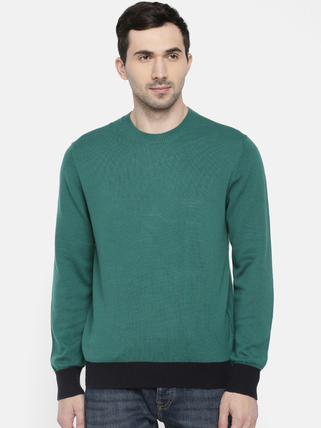 

Celio Men Green Solid Sweater