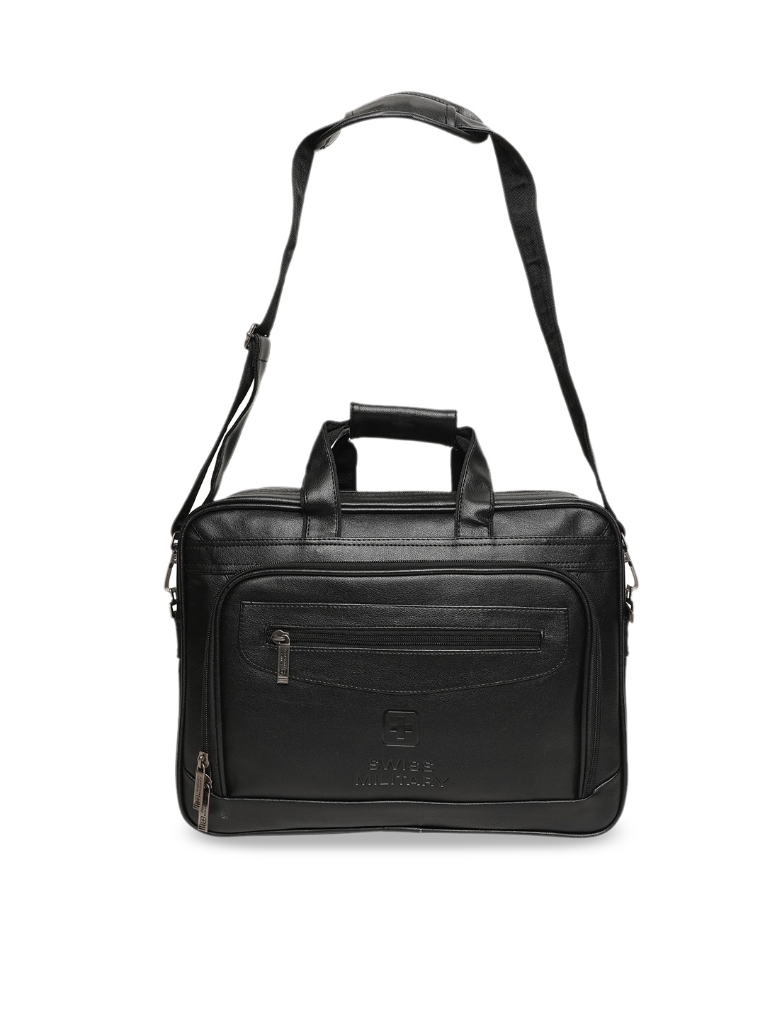 

SWISS MILITARY Unisex Black Solid Laptop Bag