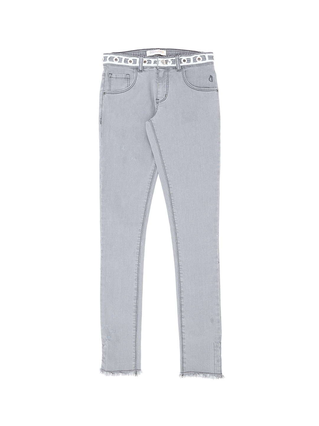 

Gini and Jony Girls Grey Slim Fit Mid-Rise Clean Look Jeans