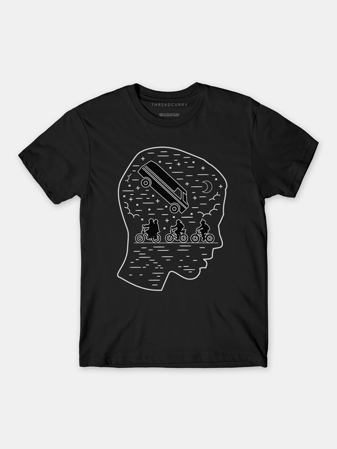 

THREADCURRY Boys Comic Print T-shirt, Black