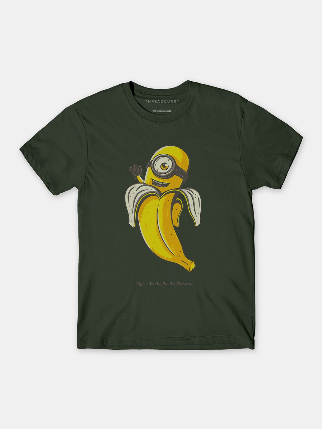 

THREADCURRY Boys Comic Print T-shirt, Olive