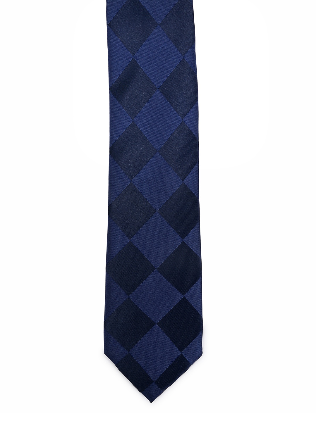 

Calvadoss Navy Blue & Blue Checked Broad Tie