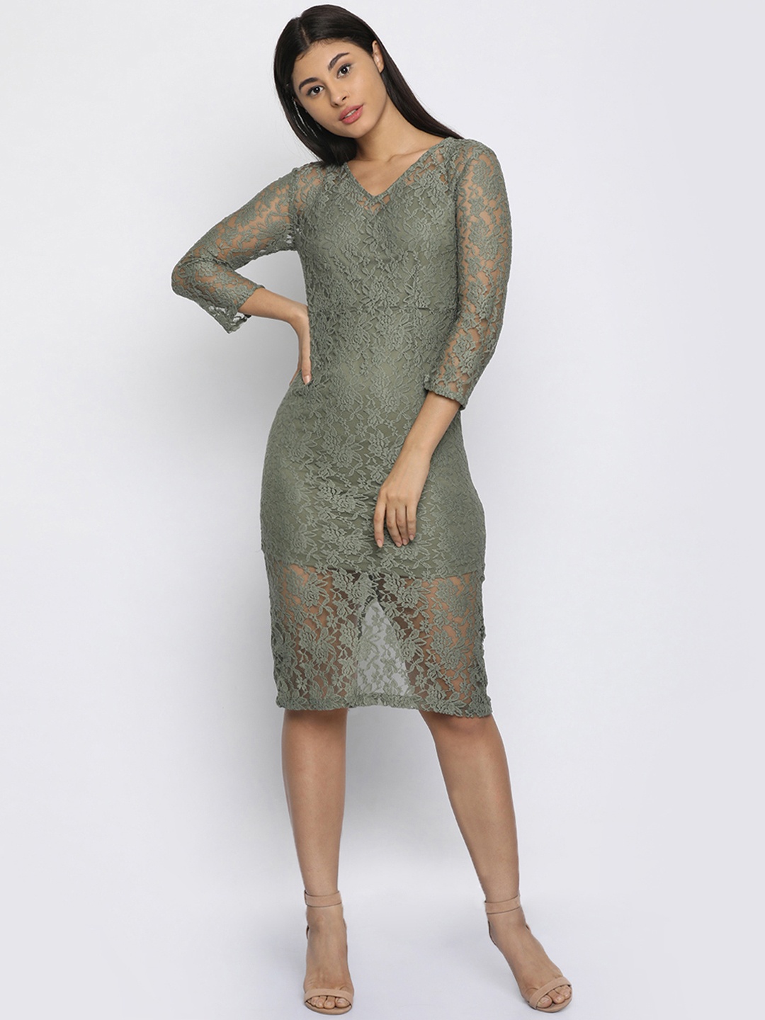 

ISU Women Coral Bodycon Dress
