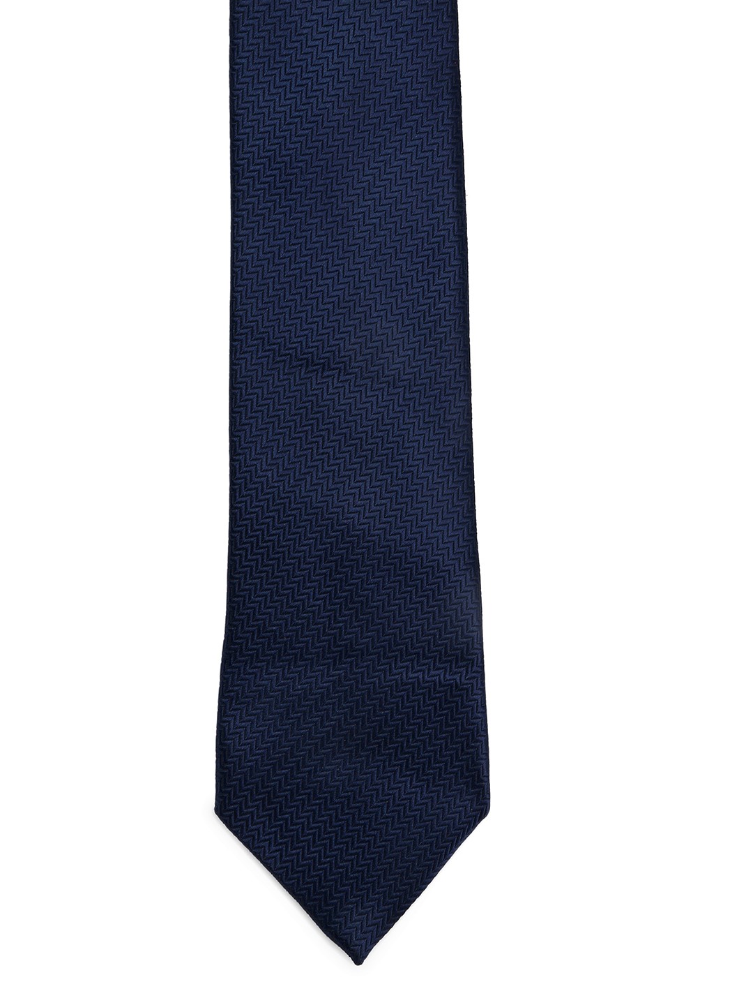 

Calvadoss Navy Blue Woven Design Broad Tie