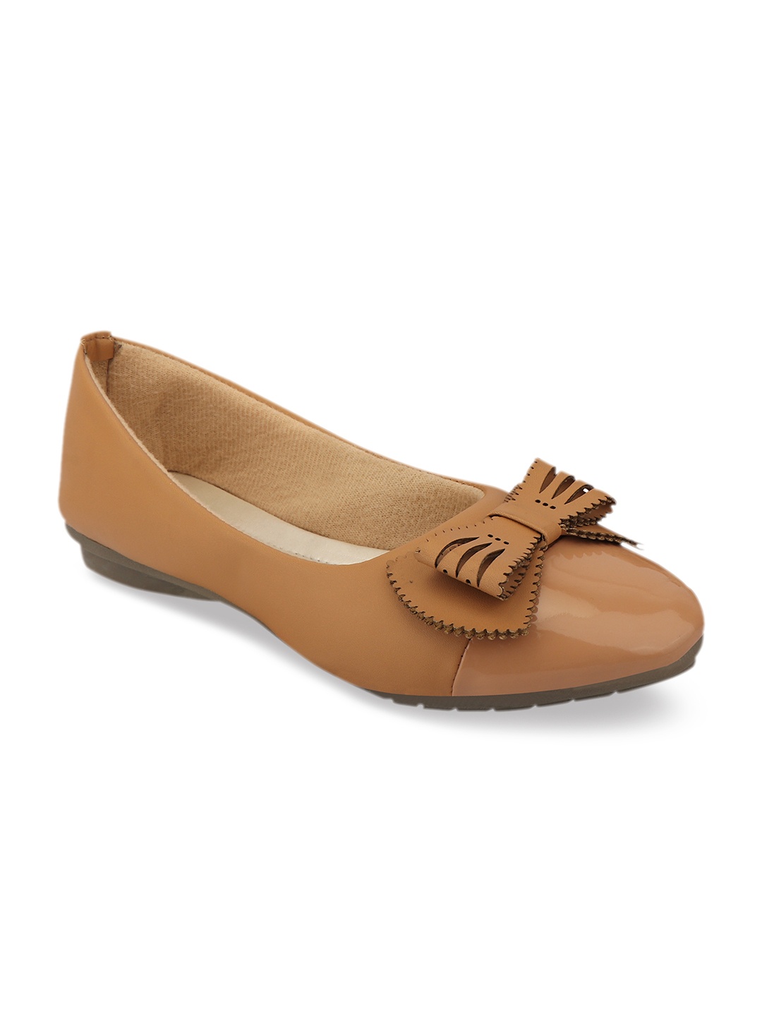 

Shoetopia Women Brown Solid Ballerinas