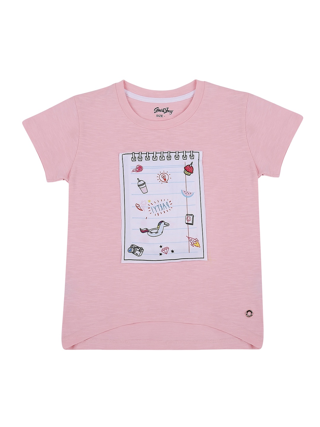 

Gini and Jony Girls Pink Printed Top