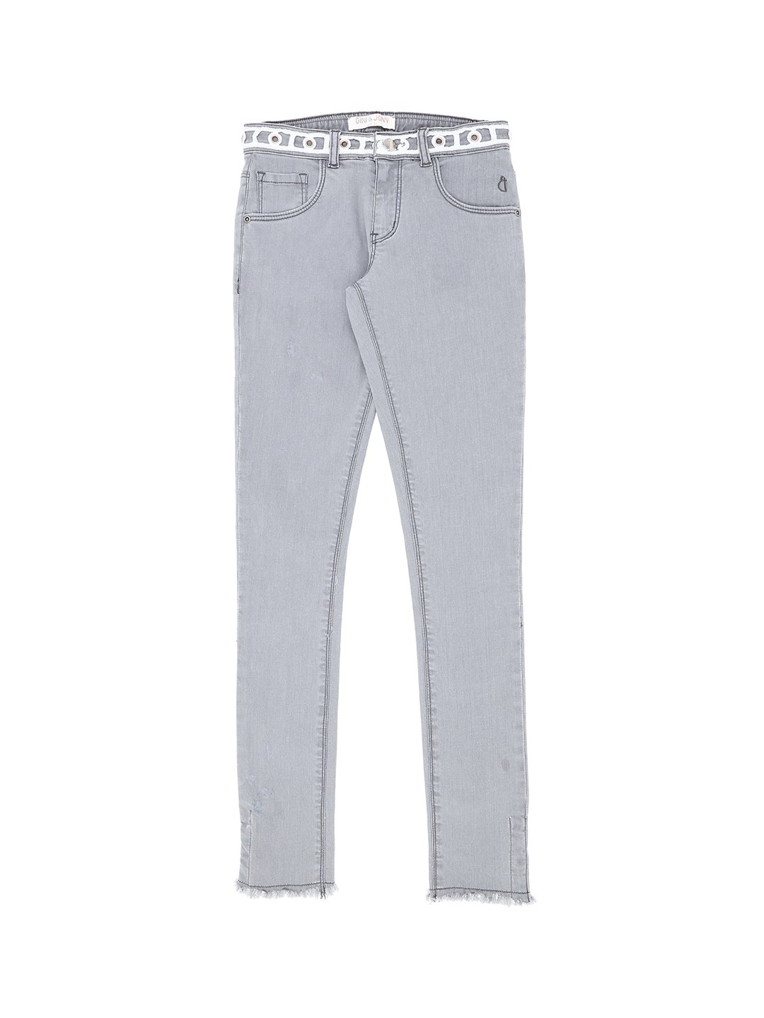 

Gini and Jony Girls Grey Slim Fit Mid-Rise Clean Look Jeans