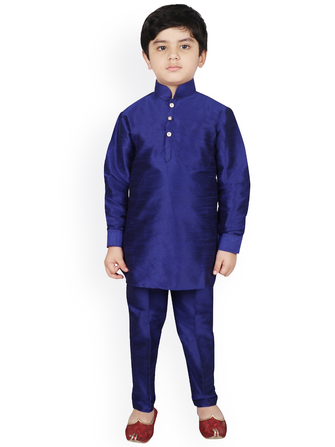 

SG YUVRAJ Boys Blue Solid Kurta with Trousers