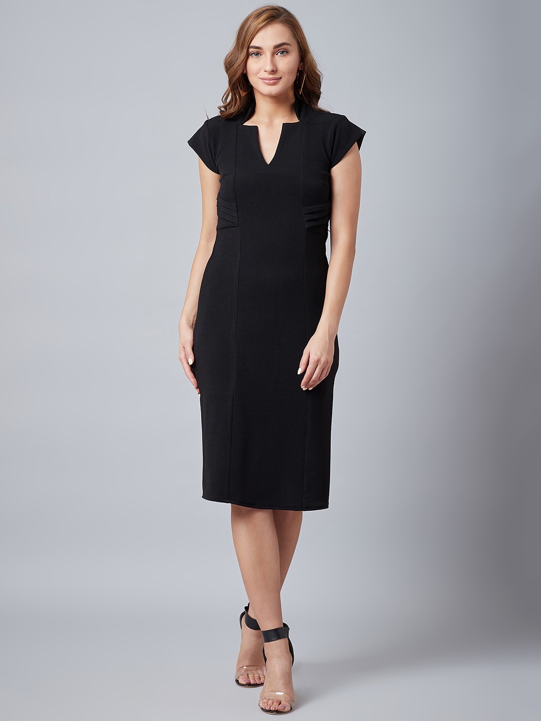 

Athena Women Black Solid Sheath Dress