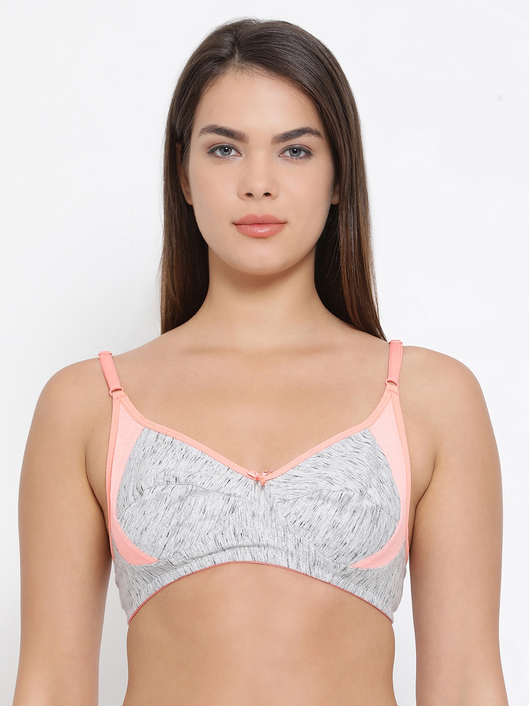 

Clovia Cotton Non-Padded Non-Wired Full Cup Bra, Grey
