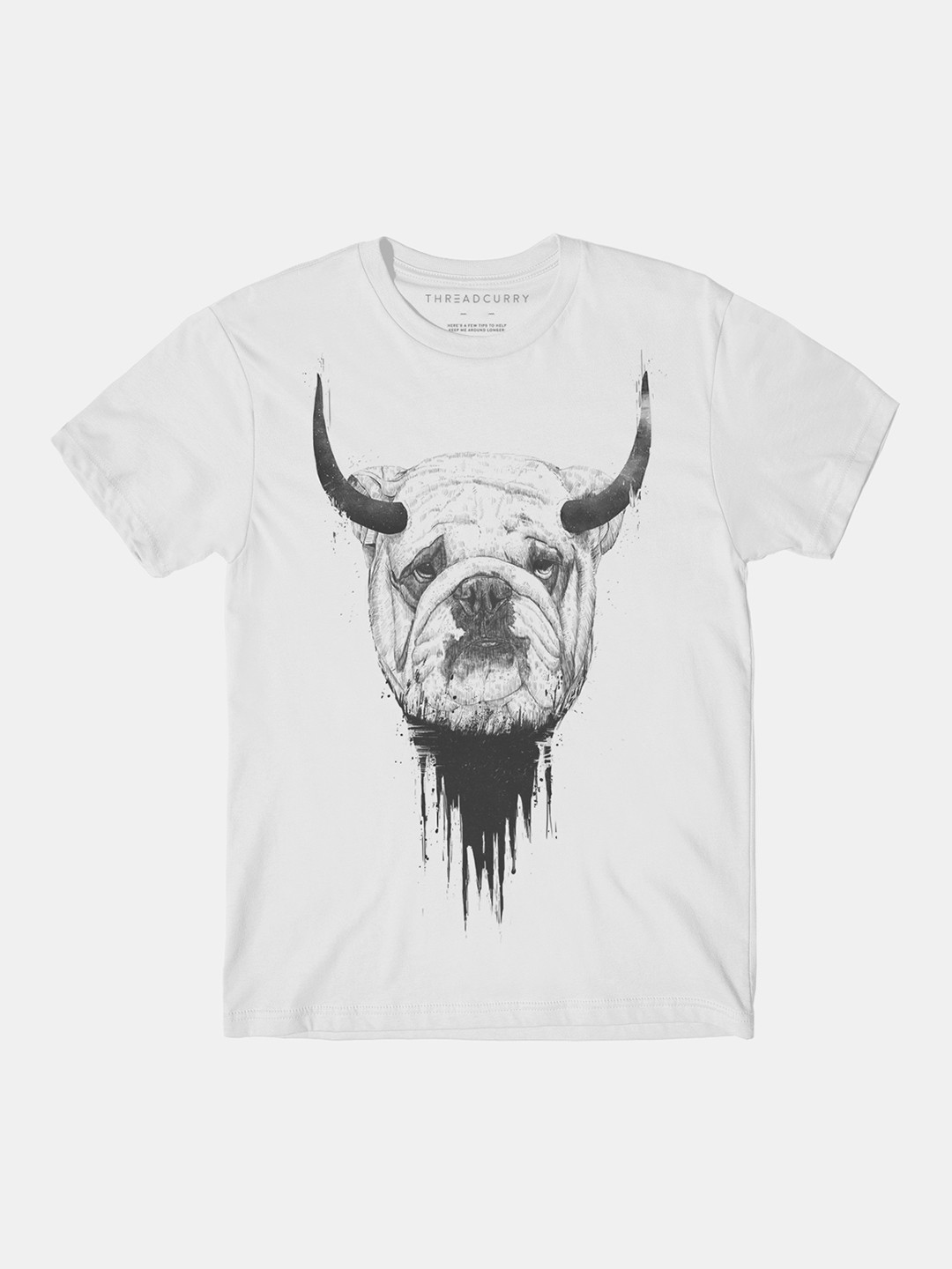 

THREADCURRY Boys White Hip Punk Print Tshirt