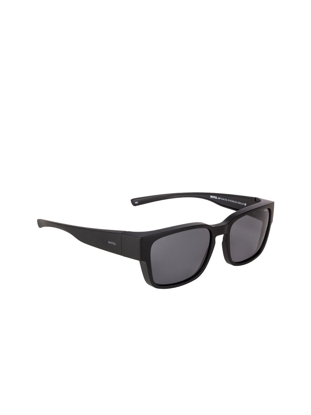 

INVU Men Grey Rectangle Sunglasses E2805A