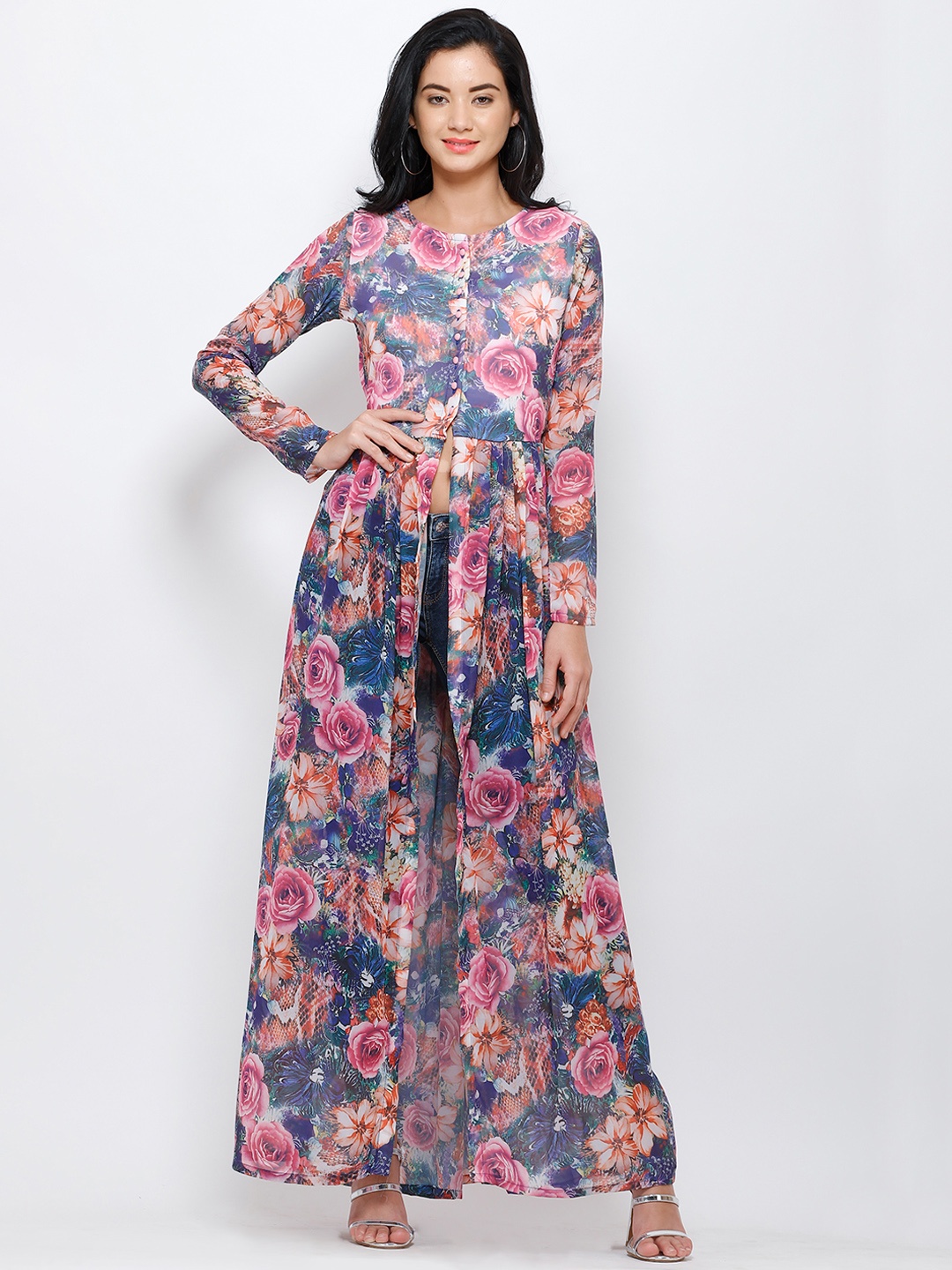 

Cation Printed Front Slit Tunic, Multi