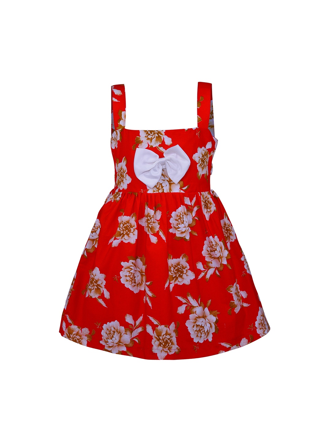 

Wish Karo Girls Red & White Fit and Flare Dress