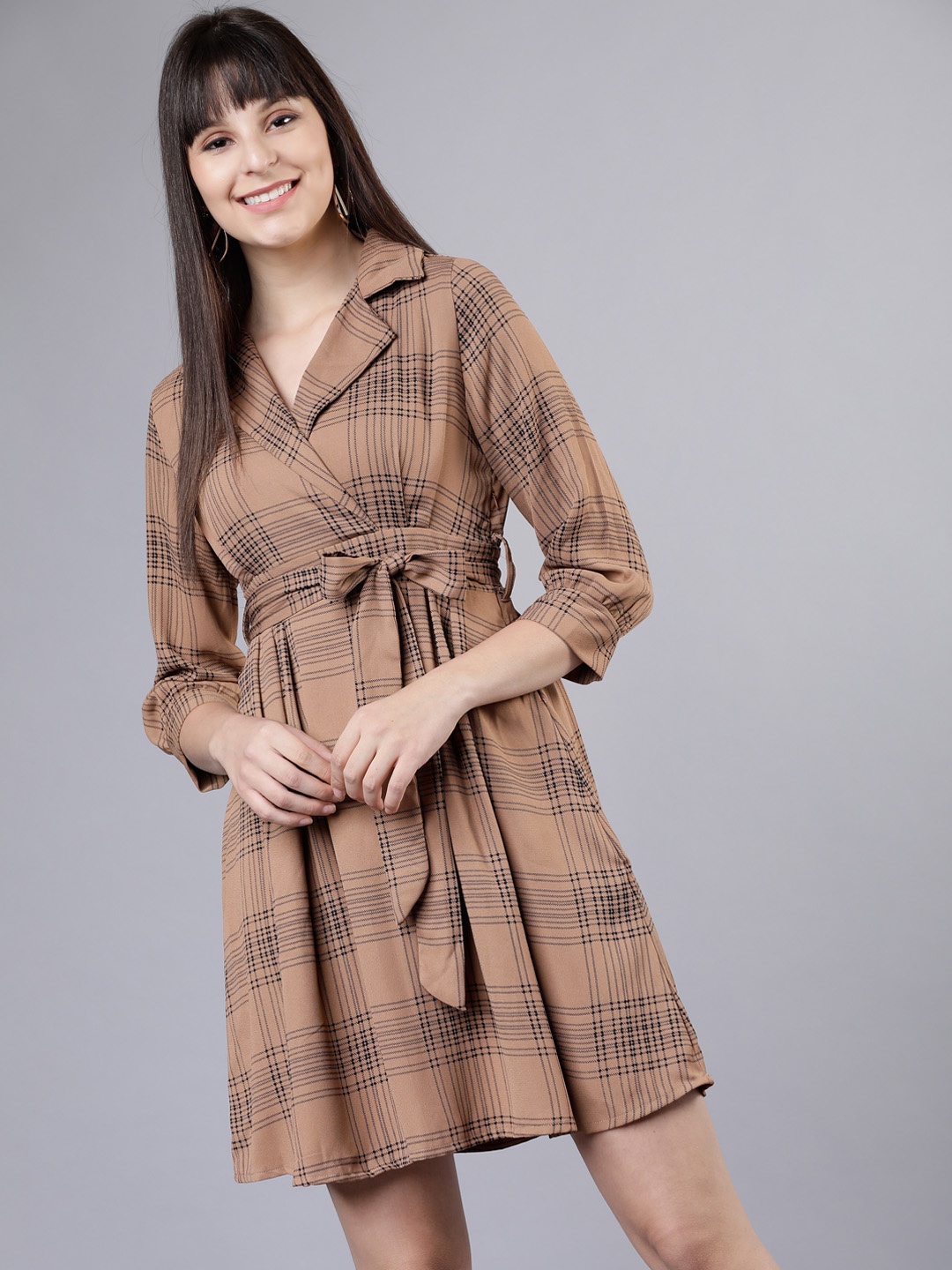 

Tokyo Talkies Women Brown Shirt Dress