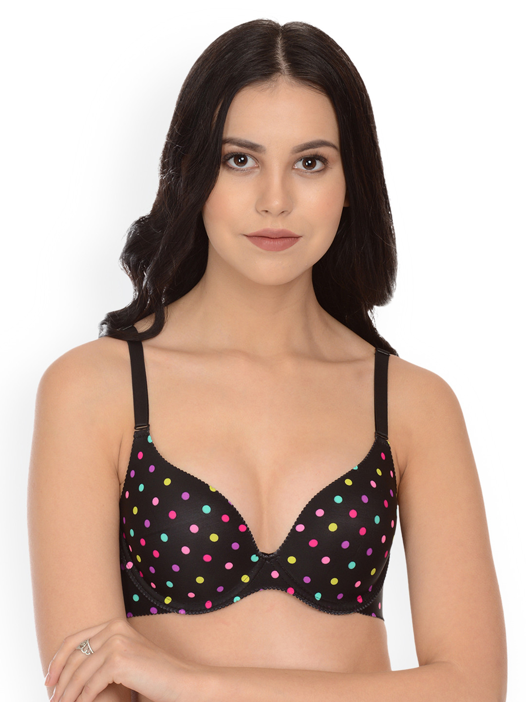 

mod & shy Black Printed Underwired Lightly Padded T-shirt Bra MS04