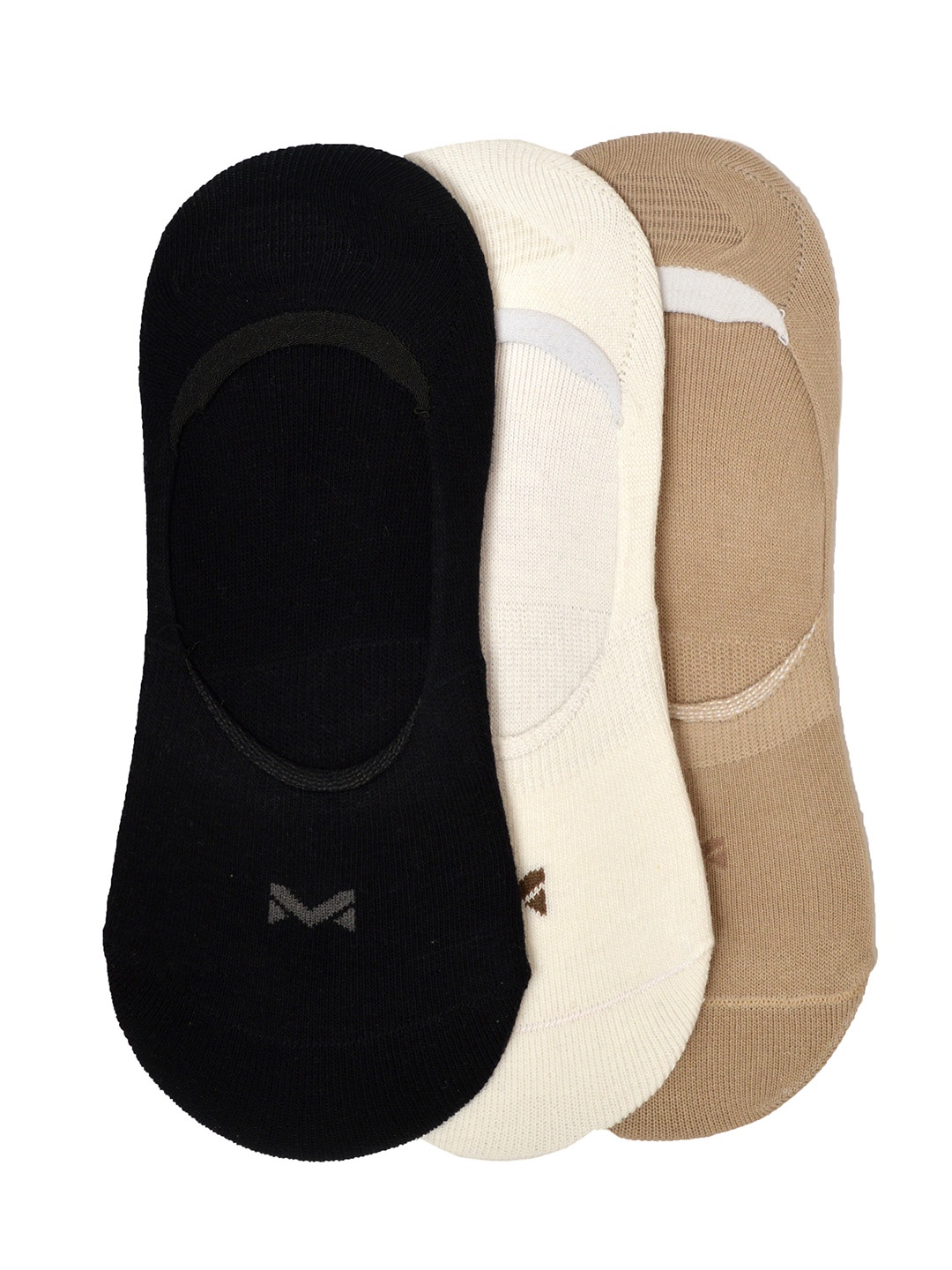 

MARC Unisex Pack of 3 Solid Shoe-Liners, Black