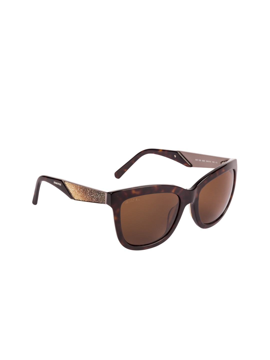 

SWAROVSKI Women Rectangle Sunglasses SK0125 54 52E, Brown