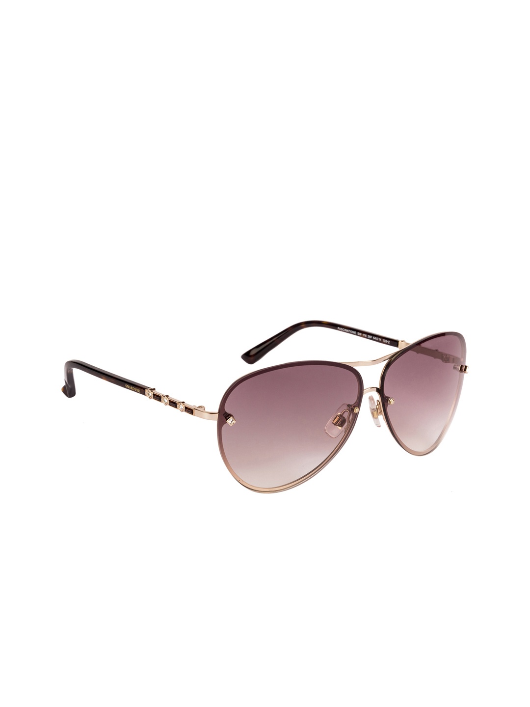 

SWAROVSKI Women Aviator Sunglasses SK0118 64 28F, Purple