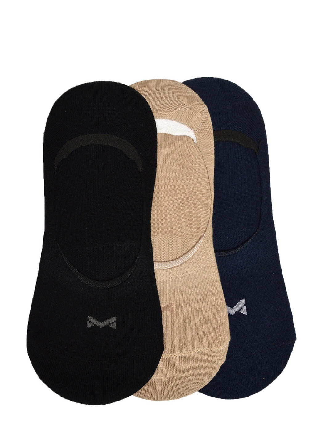 

MARC Unisex Pack of 3 Solid Shoe-Liners, Black