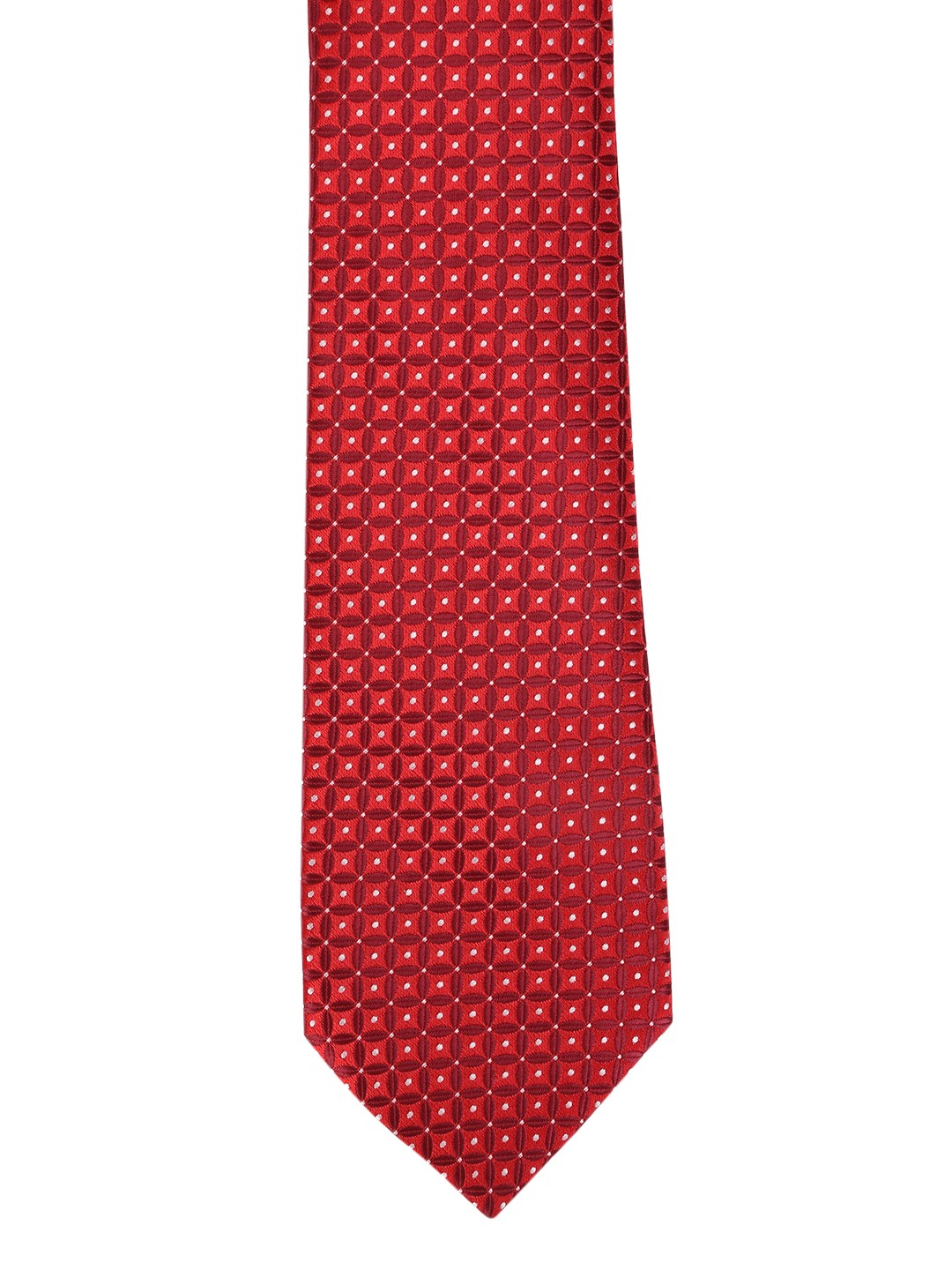 

Calvadoss Red Woven Design Broad Tie