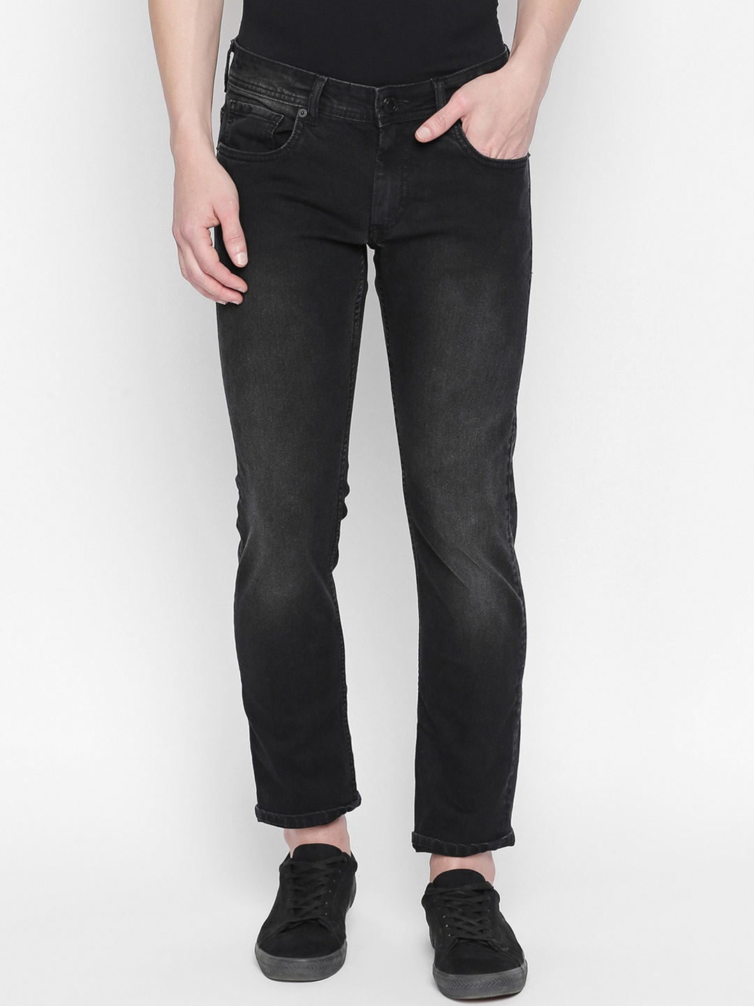 

Basics Men Black Regular Fit Low-Rise Clean Look Stretchable Jeans