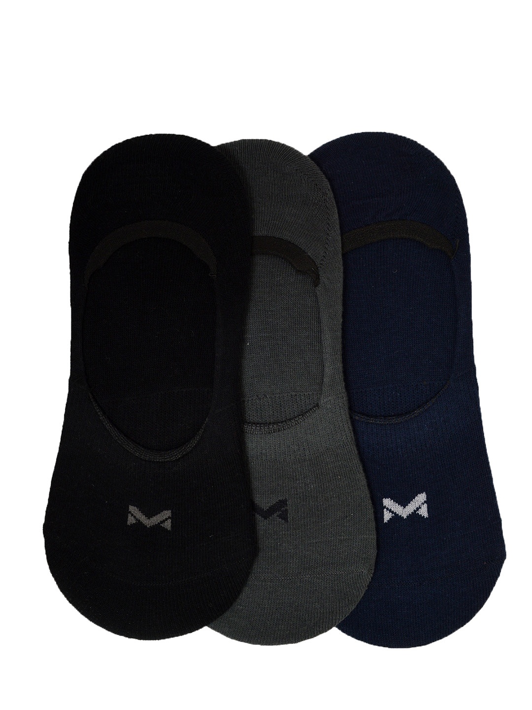 

MARC Unisex Pack of 3 Solid Shoe-Liners, Black