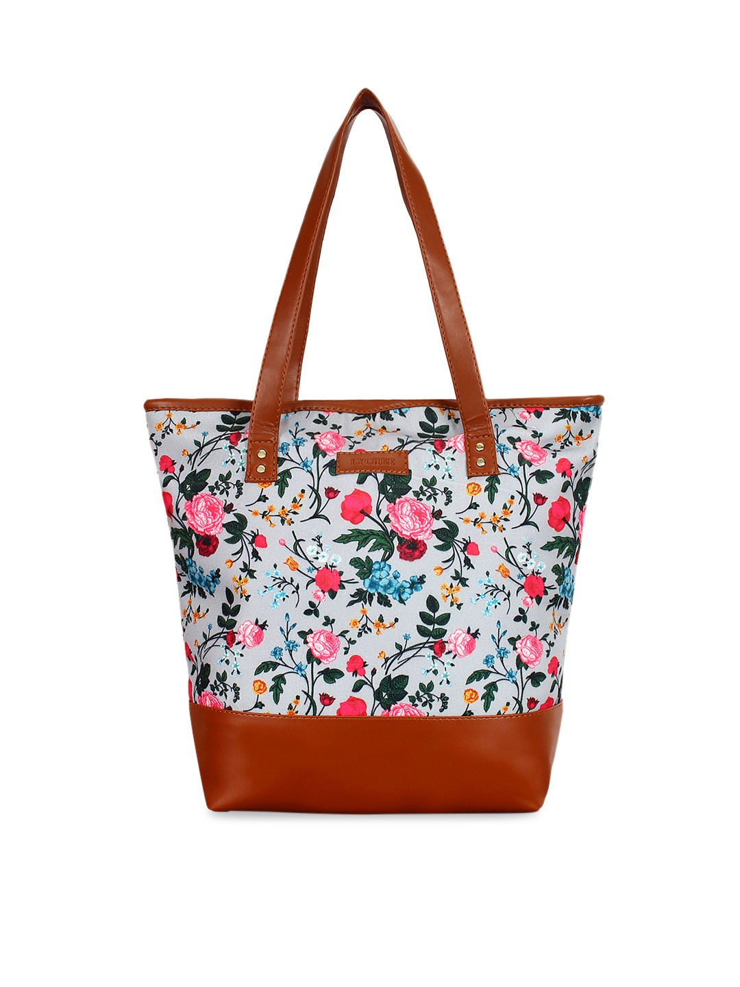 

Lychee bags Grey & Tan Brown Printed Shoulder Bag