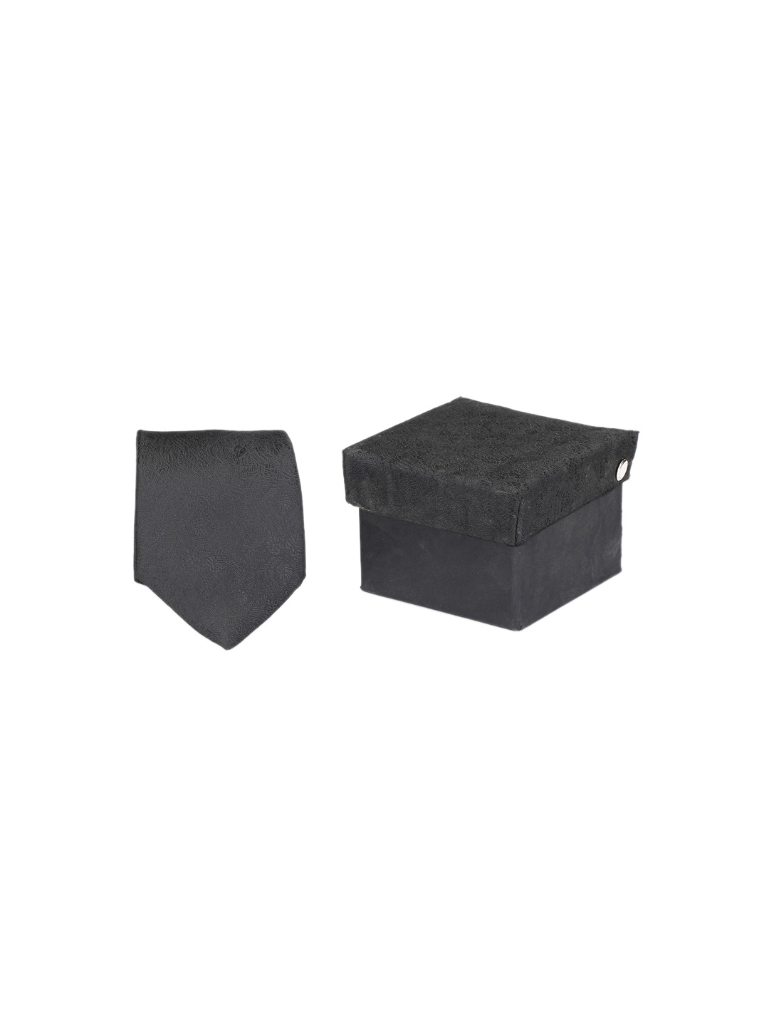 

Calvadoss Black Woven Design Broad Tie