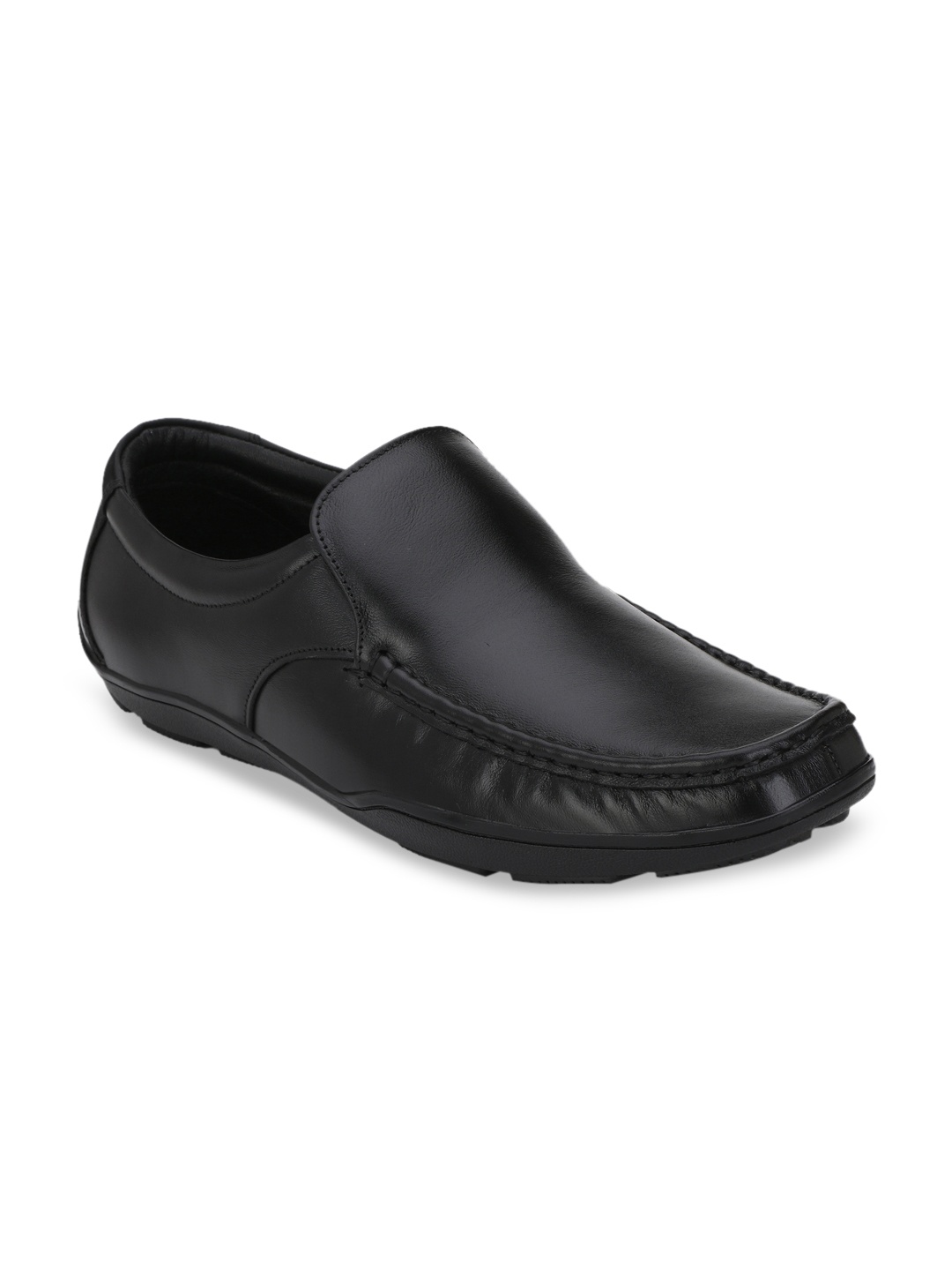 

Fentacia Men Black Leather Formal Loafers