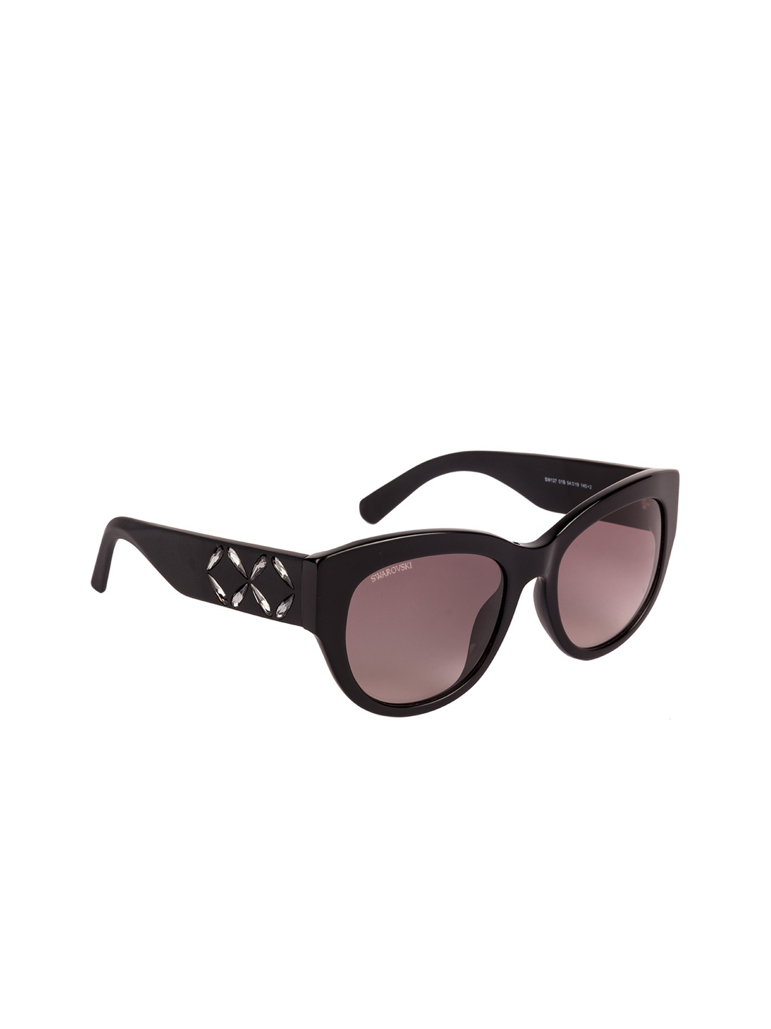 

SWAROVSKI Women Cateye Sunglasses SK0127 54 01B, Purple