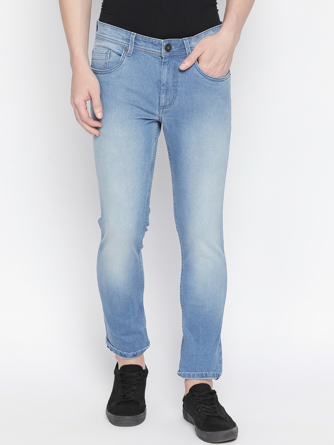 

Basics Men Blue Super Skinny Fit Low-Rise Clean Look Stretchable Jeans