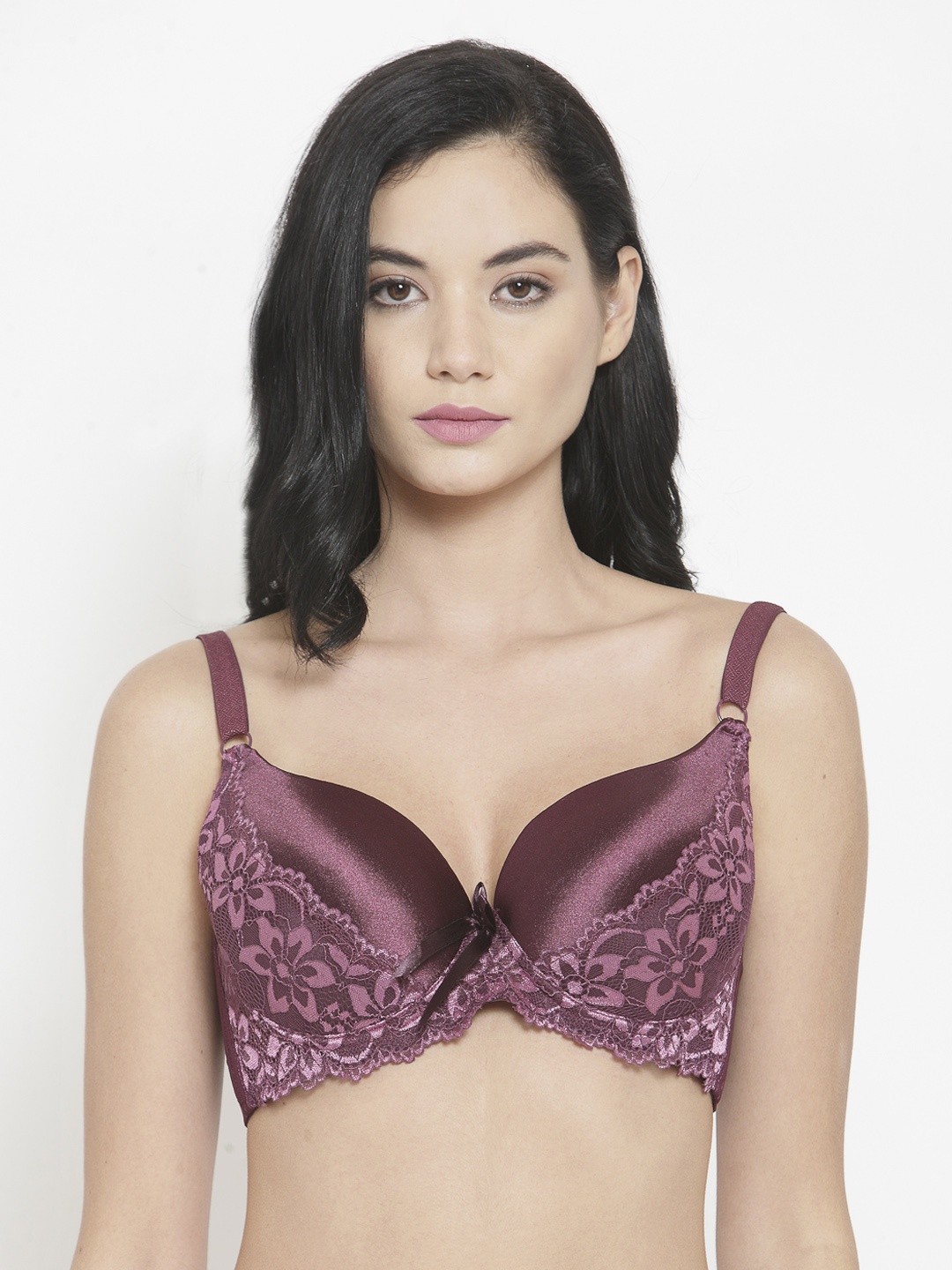 

PrettyCat Maroon Solid Underwired Lightly Padded Push-Up Bra PC-BR-5184-MAH-38B