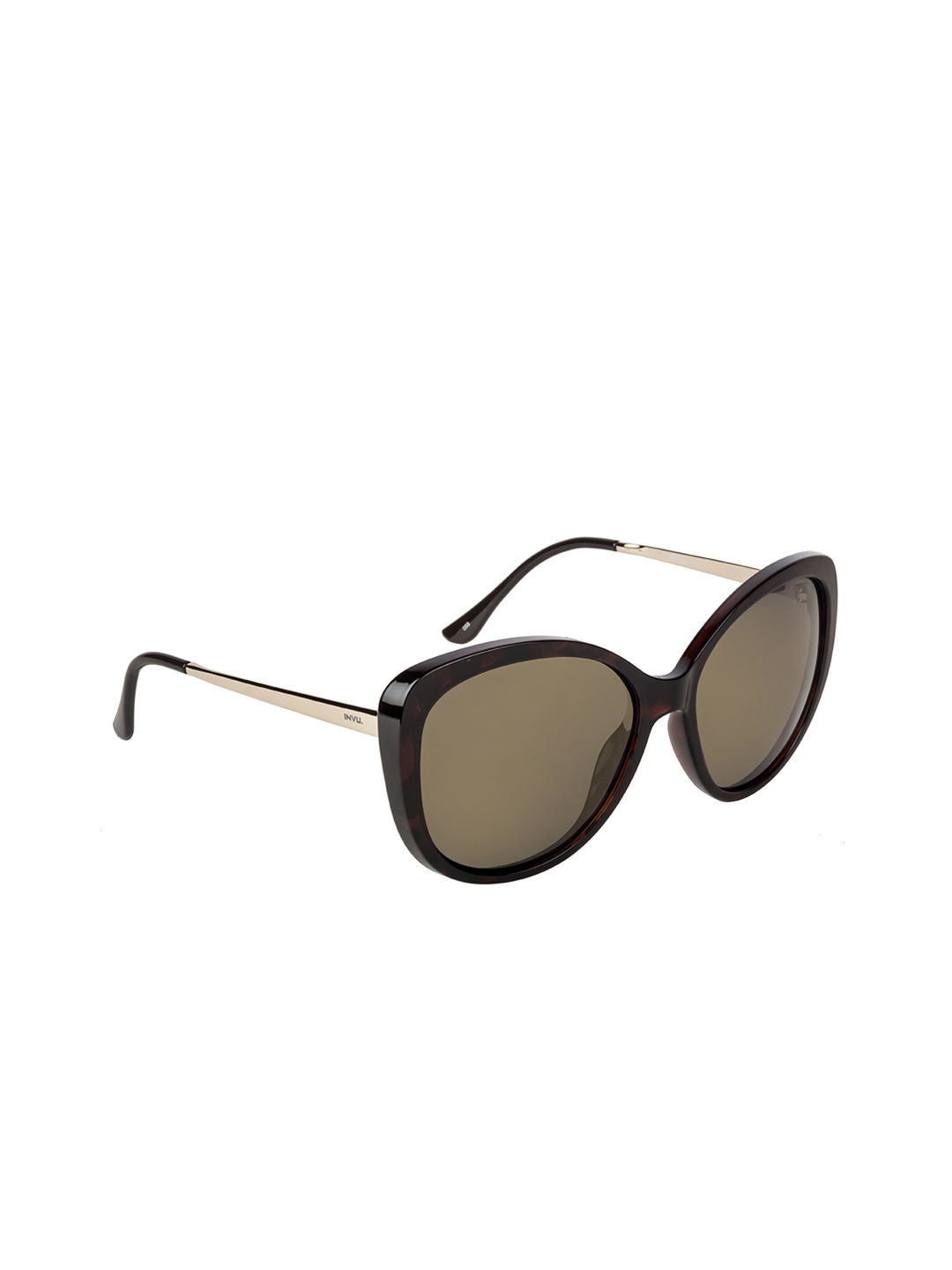 

INVU Women Cateye Gold-Toned Sunglasses B2936B